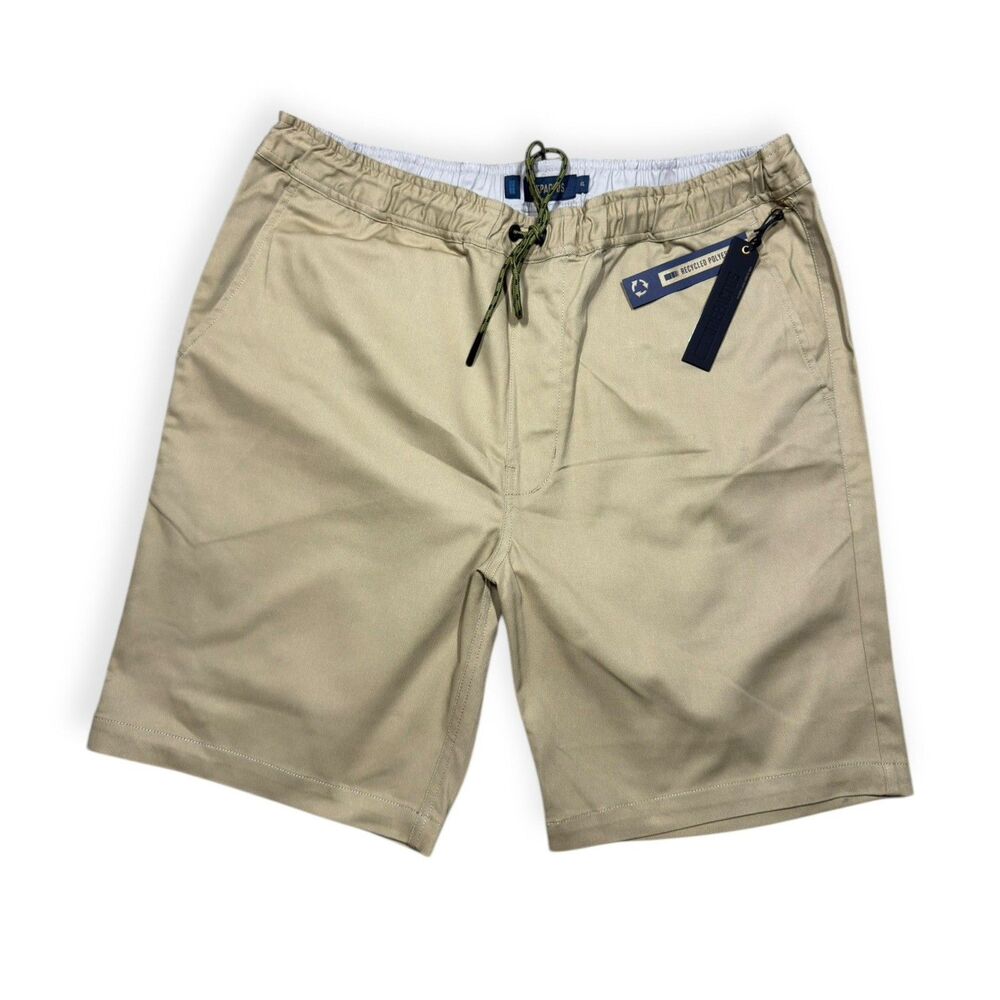 Depactus Beige Shorts Men’s XL Transition Elastic Walking Short Surf Beach‎ BNWT